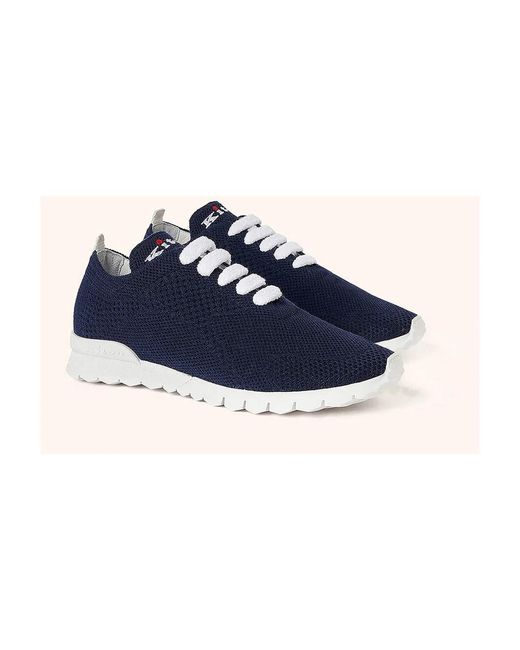 Kiton Blue Kaschmir sneakers dunkelblau gestrickt,dunkelblaue strick-sneaker