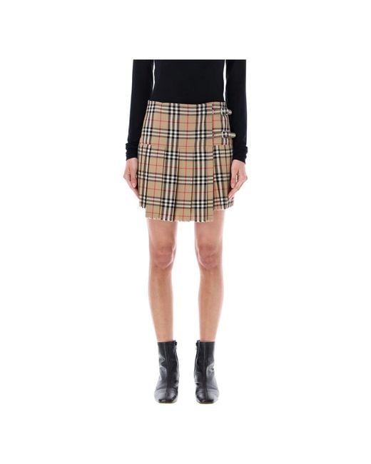 Burberry Black Short Skirts