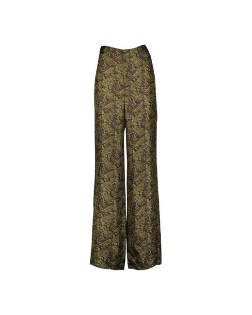 Saint Laurent Green Wide Trousers