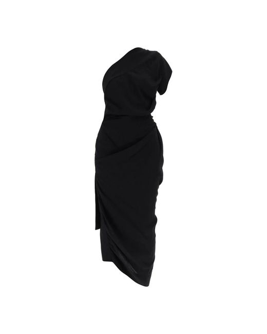 Vivienne Westwood Black Andalouse drapiertes one-shoulder-kleid