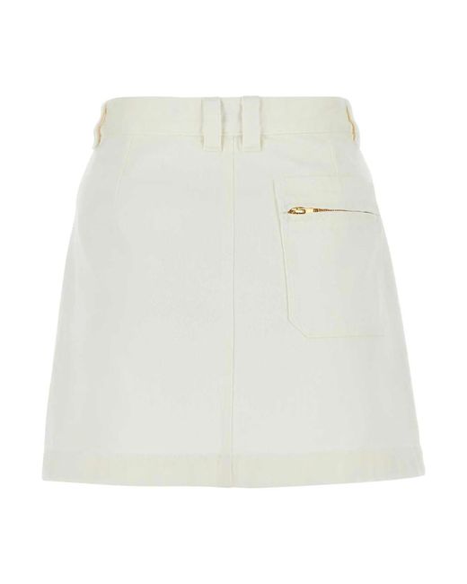 A.P.C. White Short skirts