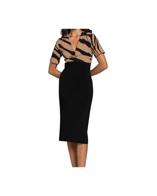 Midi Dresses Roberto Cavalli de color Black