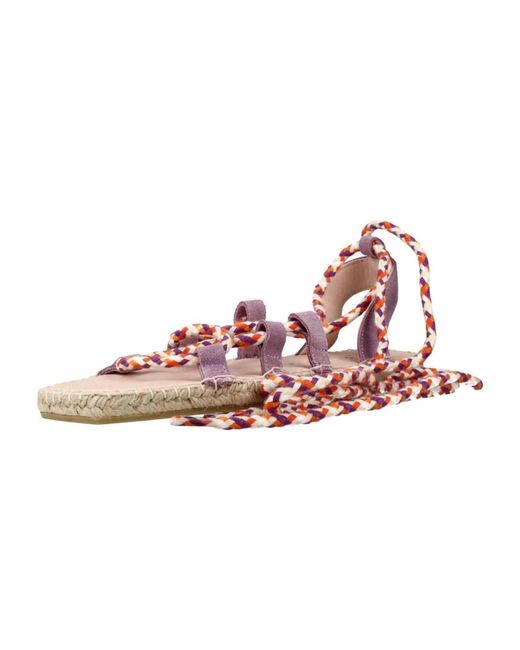 Flat Sandals Macarena en coloris Pink