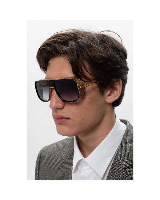 Balmain Accessoires ,Geel ,Zonnebril Met Logo in het Blue voor heren