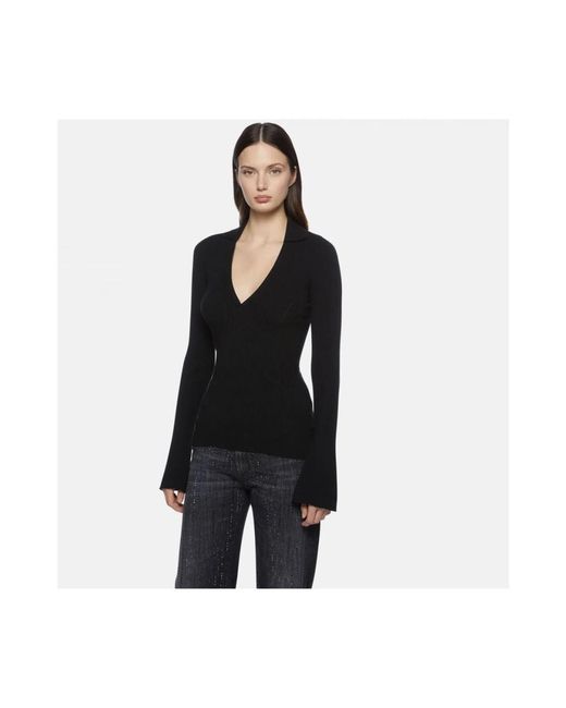 Dondup V-Neck Truien in het Black