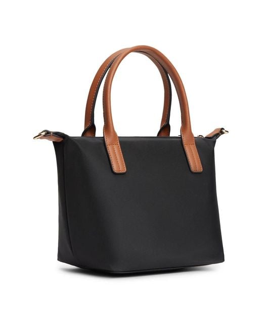 Tommy Hilfiger Black Popette Noir Schultertasche