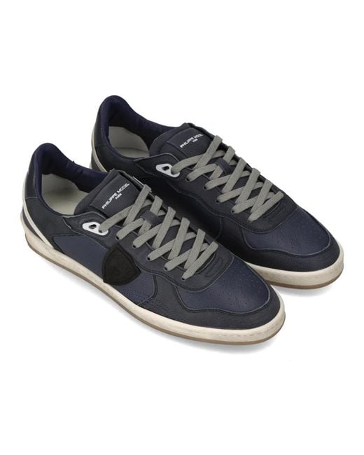 Philippe Model Blue Sneakers for men