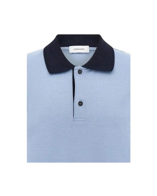Ferragamo Blue Polo Shirts for men