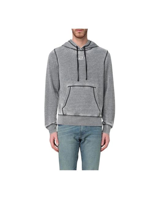 DIESEL Hoodies in het Gray voor heren