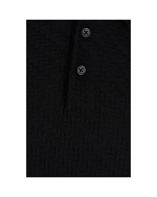 Paolo Pecora Klassisches polo-shirt für männer in Black für Herren