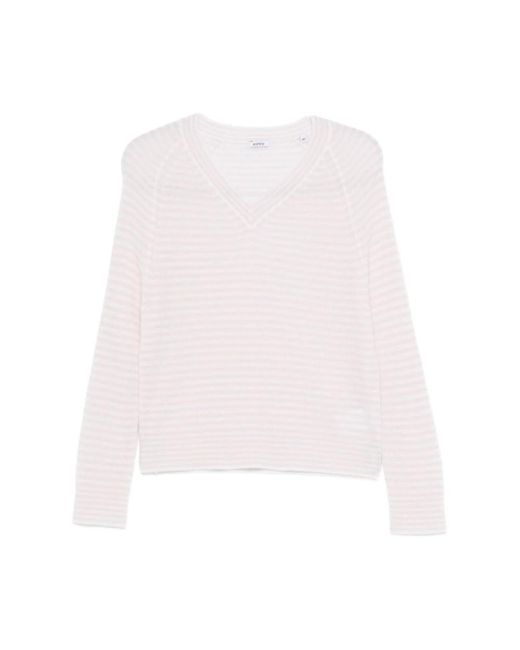 Aspesi White V-Neck Knitwear