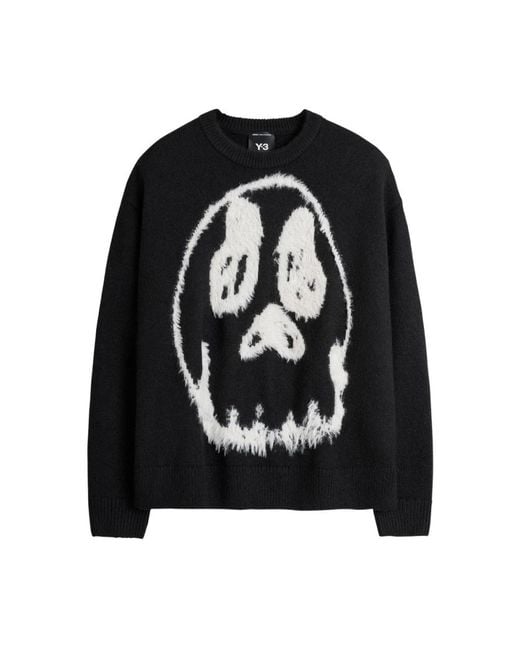 Y-3 Black Round-Neck Knitwear for men