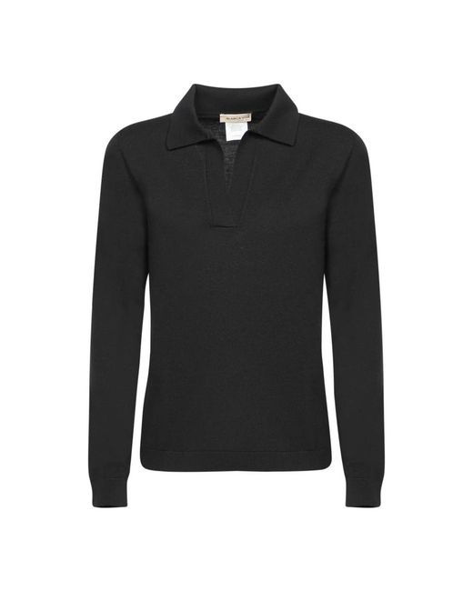 Blanca Vita Black V-Neck Knitwear