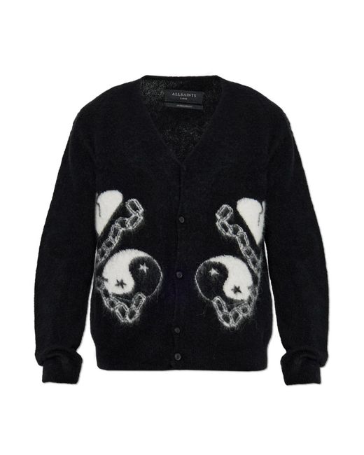 AllSaints Cardigan Reflection in het Blue voor heren