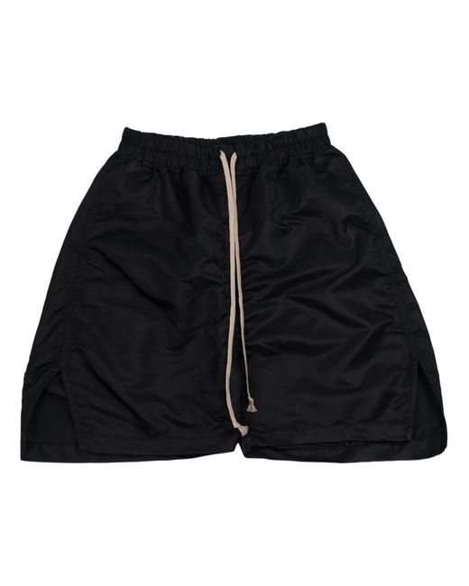 Rick Owens Lange schwarze shorts in Black für Herren