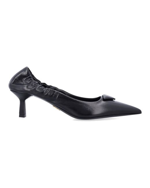 Prada Leren Pumps in het Blue