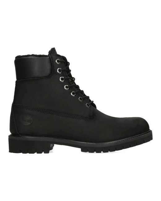 Timberland Black Lace-Up Boots for men