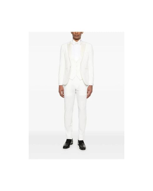 Reveres 1949 White Single Breasted Suits for men