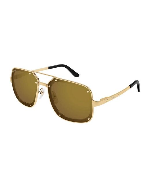 Cartier Santos Evolution Sonnenbrille in Yellow für Herren