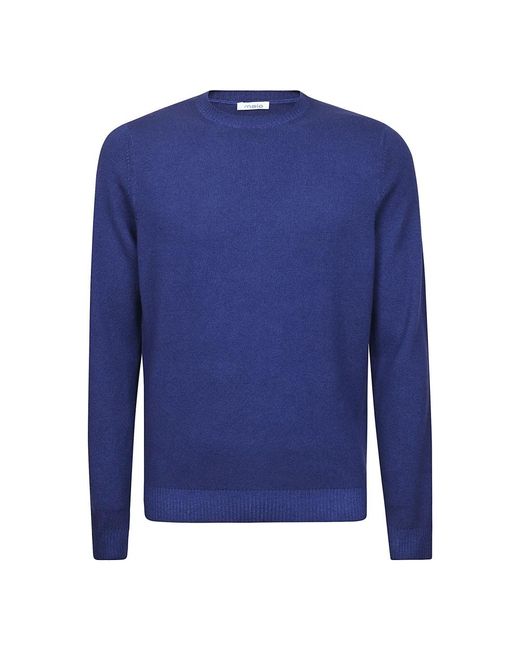 Malo Blue Round-Neck Knitwear for men