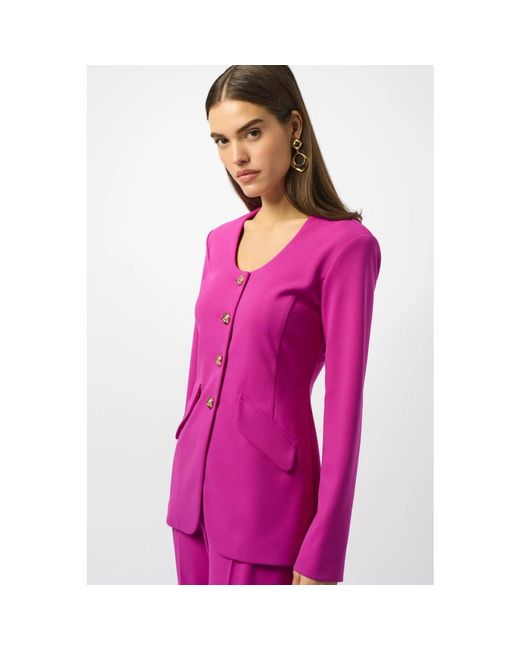 Joseph Ribkoff Cosmos Button Front Fitted Jacket in het Purple