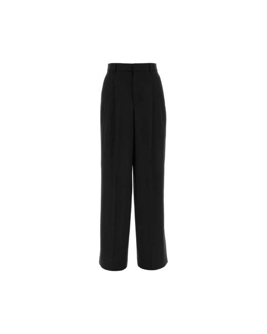 AMI Black Wide Trousers