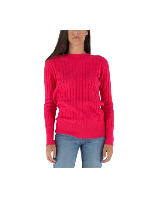 Fracomina Red Round-Neck Knitwear
