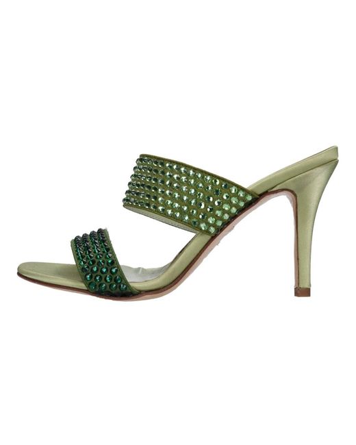 NCUB Green Heeled Mules