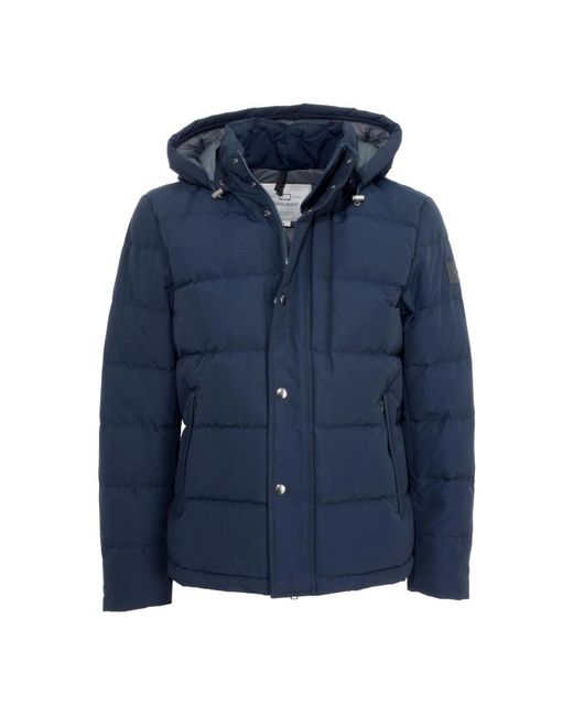 Woolrich Blue Down Jackets for men