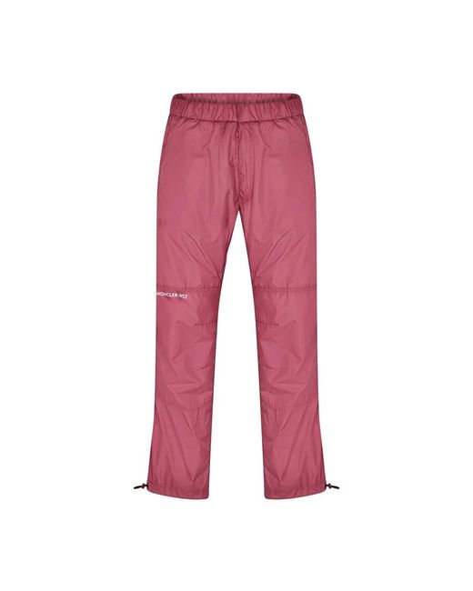 Moncler Red Straight Trousers for men