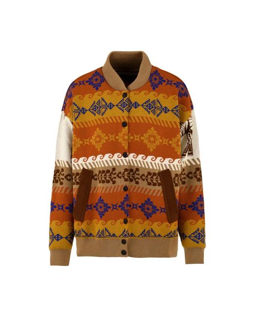 Akep Truien & Vesten ,Veelkleurig ,Multi Colour Jassen Voor Vrouwen in het Brown