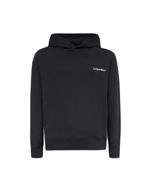 A_COLD_WALL* Hoodies & Sweatvesten ,Zwart ,Katoen Geribbelde Katoenen Hoodie in het Black voor heren