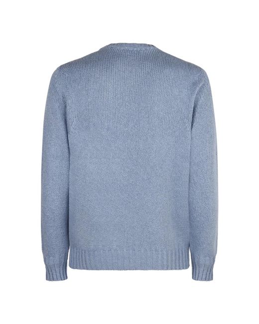 Drumohr Blue Round-Neck Knitwear for men