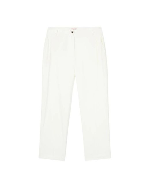 Oltre Broeken ,Wit ,Polyester Cigaretbroek in het White