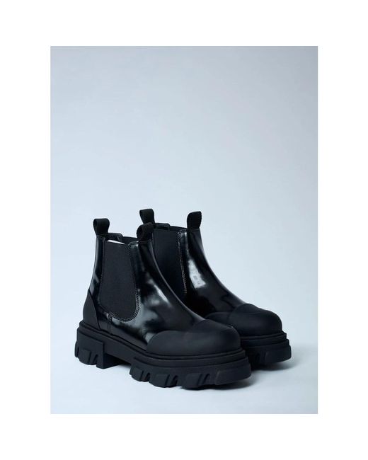 Ganni Blue Chelsea Boots