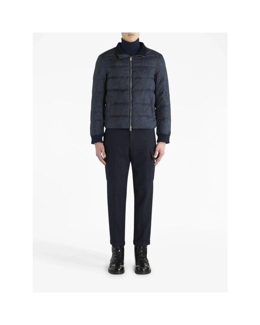 Etro Blue Winter Jackets for men