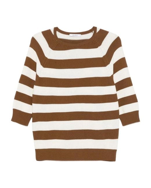 Max Mara Round-Neck Knitwear in het Brown