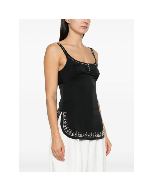 Rabanne Black Sleeveless Tops