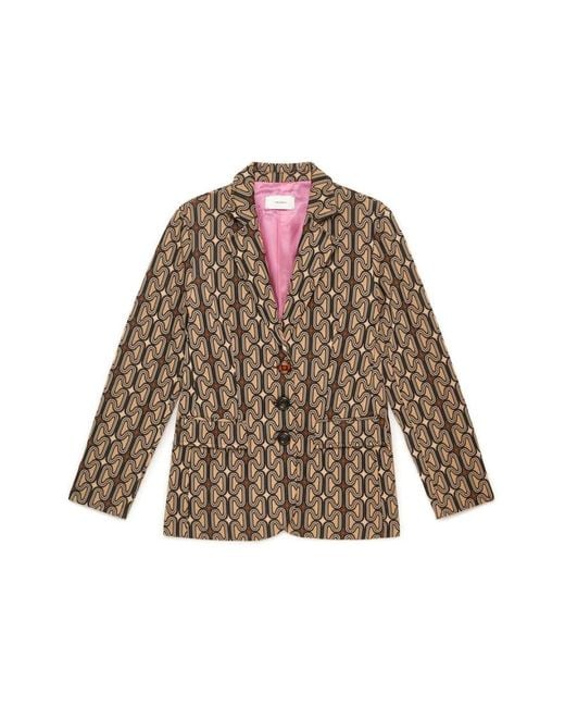 Maliparmi Optical Chain Blazer in het Brown