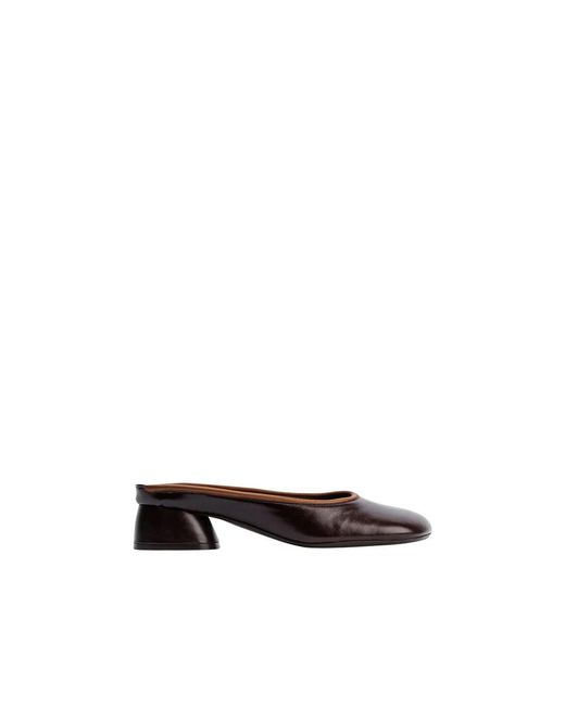 Poeve Brown Heeled Mules