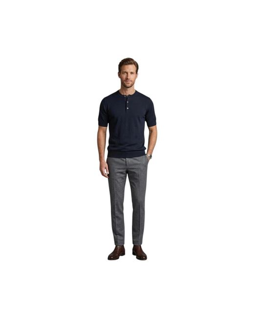 FILIPPO DE LAURENTIIS Blue Polo Shirts for men