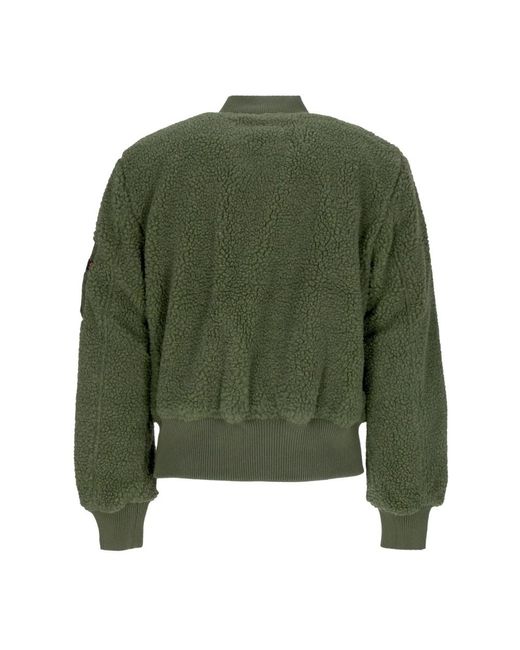 Alpha Industries Jassen ,Groen ,Liner Ma-1 Teddy Jas in het Green voor heren