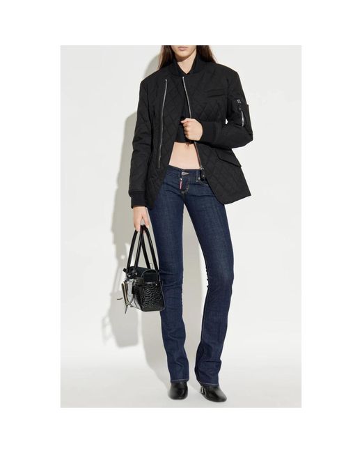 DSquared² Gewatteerde Jas Met Logo in het Black