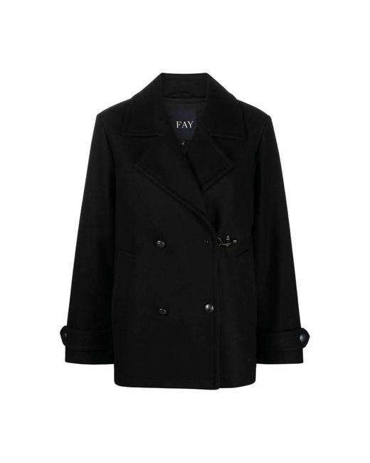 Double-breasted coats di Fay in Black