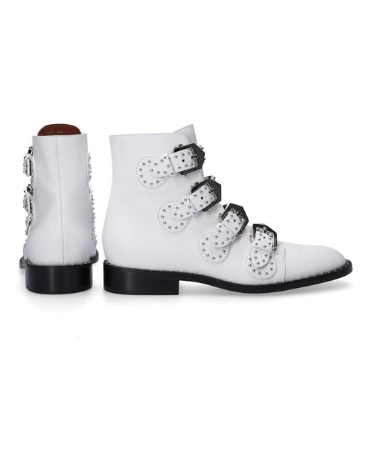 Givenchy White Ankle Boots