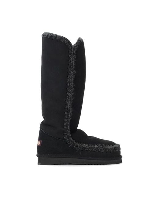 Mou Black Winter Boots