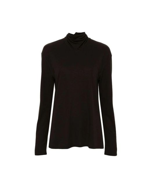 Lemaire Black Long Sleeve T-Shirts