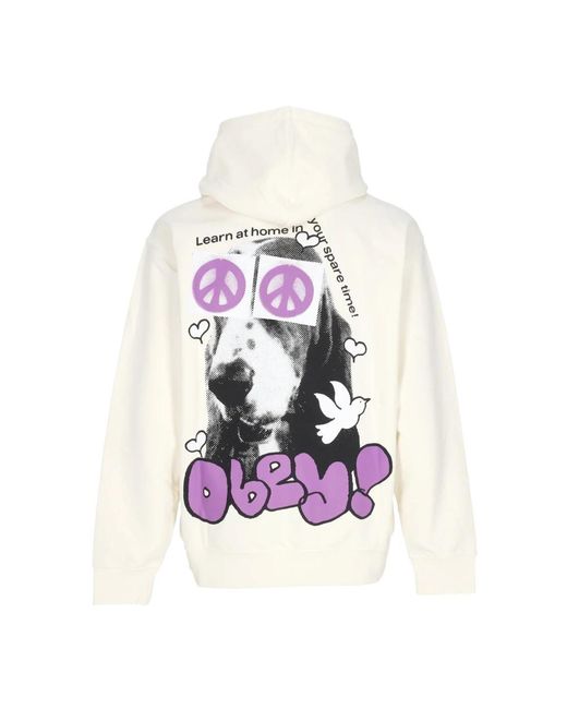Obey White Hoodies for men