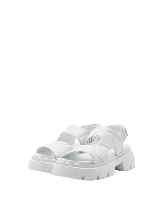 Karl Lagerfeld White Flat Sandals