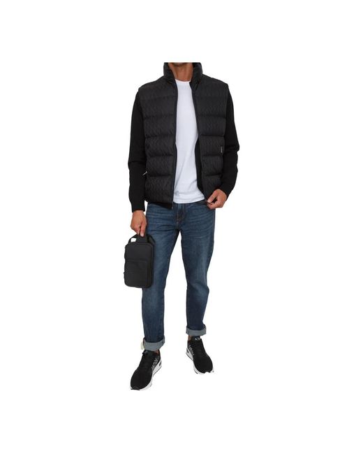 ARMANI EXCHANGE Jassen ,Zwart ,Zwarte Donsvest in het Black voor heren